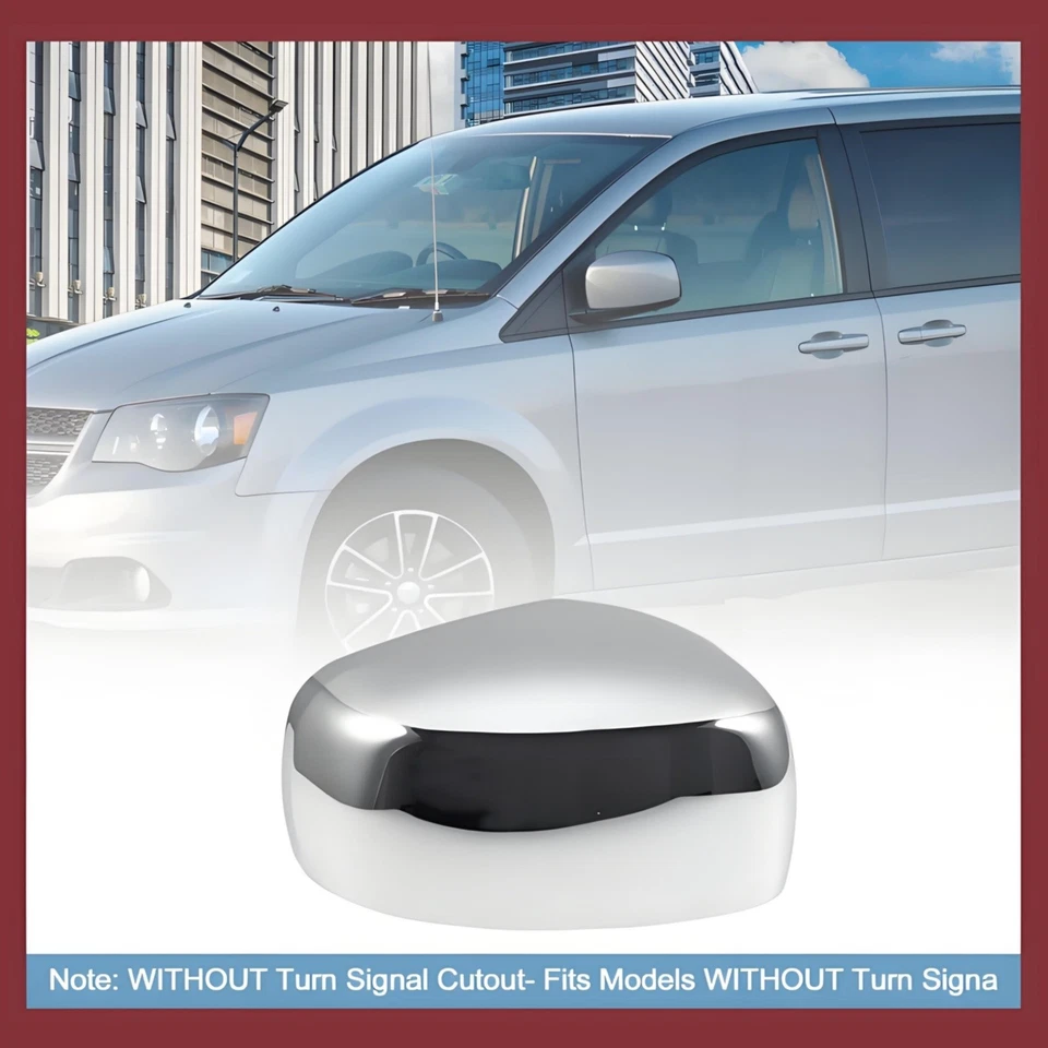 Chrome Mirror Covers for 08-20 Dodge Grand Caravan 08-16 Chrysler Town & Country - Изображение 2 из 4