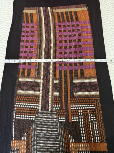 Nordstrom Brown/multicolor Wrap Shawl Wool Blend Scarf 19"x 66" - Picture 10 of 11