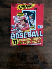 1981 Fleer Baseball Wax Pack Box 38 Sealed Packs. Valenzuela, Gibson, Baines RCs