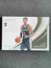 Victor Wembanyama 2023-24 Panini Immaculate Collection Variation 42/75 Rc #91