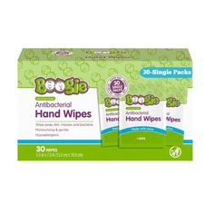 Antibacterial Hand Wipes, Alcohol-Free, Aloe, 30 Wipes - For Kids  Adults