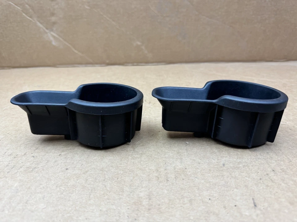 2000-2004 Nissan Frontier Xterra Center Cup Holder Rubber Insert Set 2 OEM Black - Image 4 of 4