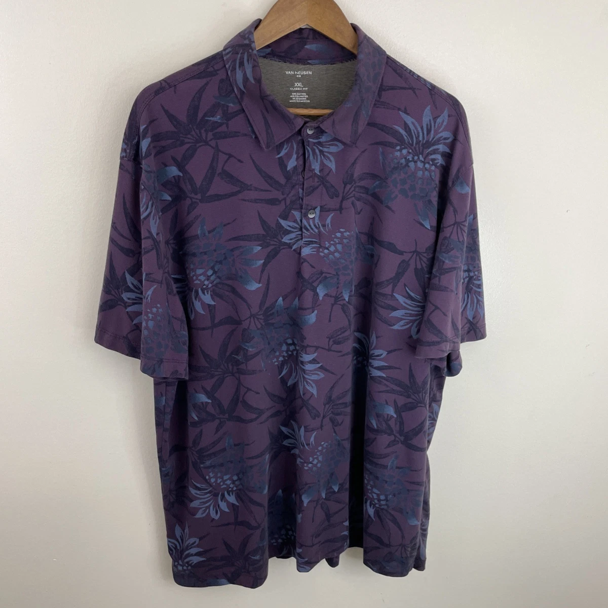 T-shirt Homme Van Heusen Violet - Taille XL, Coton, Excellent état