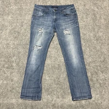 VIGOSS Studio The Thompson Roll Skinny Women's Distressed Jeans Size 31 Blue