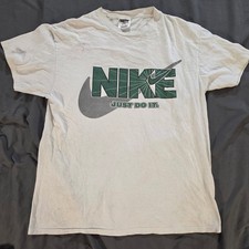 Vintage 90s Nike Spellout Graphic T Shirt Men L Just Do It Onieita Tag Plam Tree