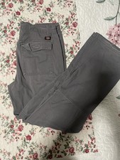 Dickies Men's Gray Cotton Cargo Pants Size 30 Regular Fit Straight Leg