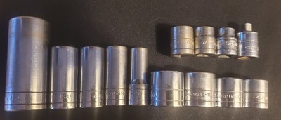 VINTAGE SK Tools 3/8'' Drive Socket Set 13 Pieces