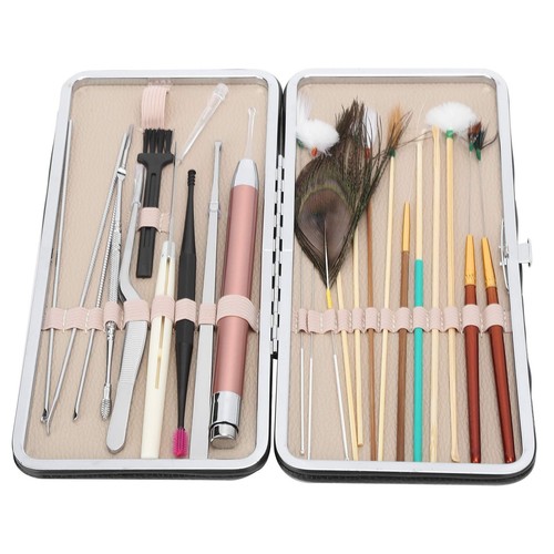 23 Pcs Ear Wax Removal Kit, Lighted Ear Pick Double Ended Ear Scoop Spoon Twe...