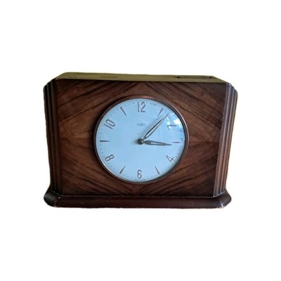 Time Savings Clock Wooden Made In England Fully Working Vintage