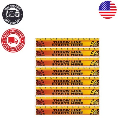 Waterproof Dart Board Throw Line Stickers - Set of 2 for Fair Play - Yellow