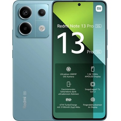 Xiaomi Redmi Note 13 Pro 5G 256 GB / 8 GB - Smartphone - ocean teal