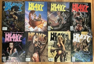Lot of 8 HEAVY METAL MAGAZINES 1991 2011 Royo Sperlonga Julie Bell Bisley