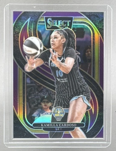 Kamilla Cardoso 2025 Panini WNBA Select #180 Purple Prizm Premier Level RC /149