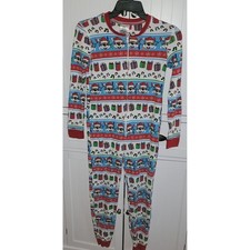 Buc-ees Youth Pajama Union Suit Christmas Beaver Holiday Size YM