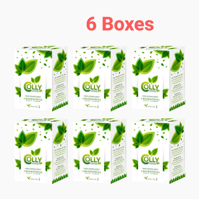 6x Colly Chlorophyll Plus Fiber Detox Health Weight loss Diet Green Tea Flavor