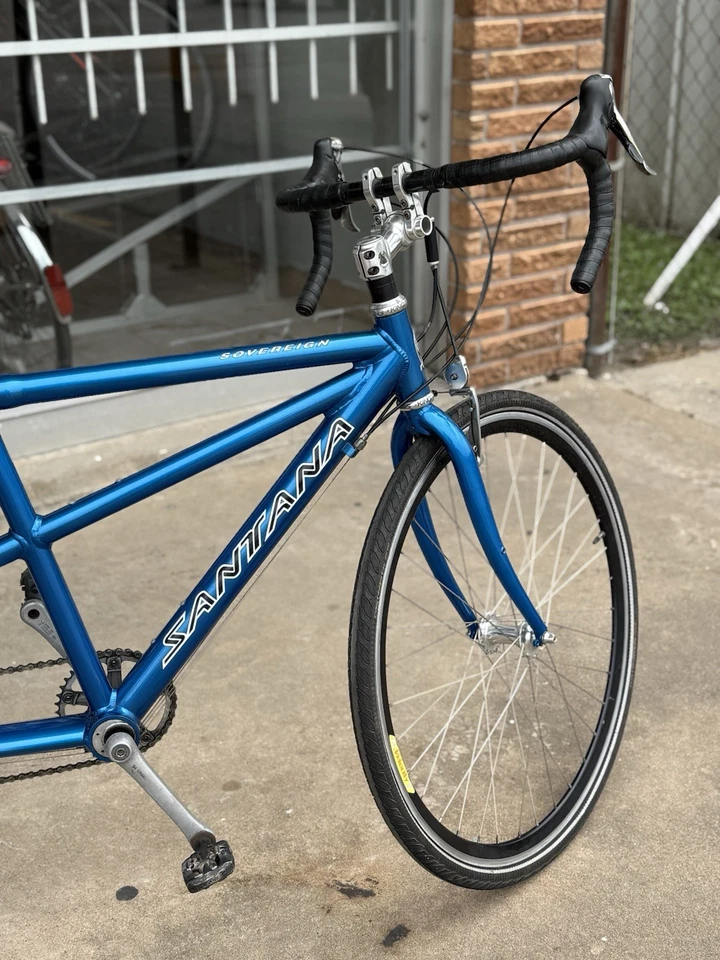 Blue Santana Sovereign Tandem Bicycle with Upgrades Used 9x3 Speed  M/ S  - Image 3 of 4
