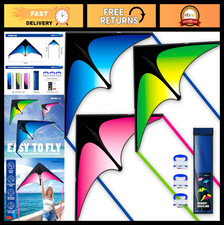 Delta Kite Set for Kids  Adults - Easy to Fly, Perfect for Parks  Beach Fun 