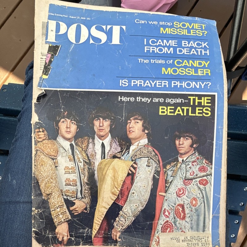 Saturday Evening Post August 1966 The Beatles Soviet Missiles Magazine