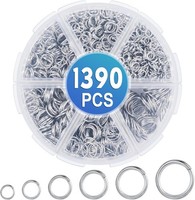 Biegeringe Kit 1390 StüCk Silber 6 GrößEn Jump Rings Spaltringe