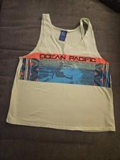 Vintage Ocean Pacific OP Neon Tank Top 90s Authentic Sz. Large Surf Retro RARE  