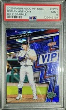 2025 Panini NSCC VIP Gold Roman Anthony Blue Sparkle /75 PSA 9 Rated Prospect 