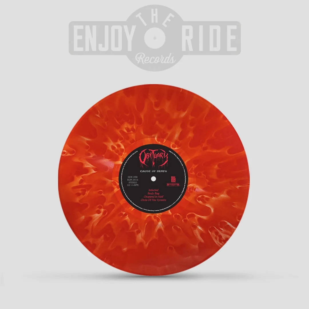 Obituary Cause of Death Vinyl Record Ruby Ghost Limited to 300 NOT Morbid Angel - second product detail image