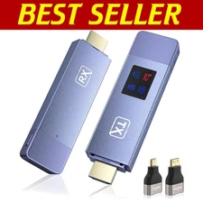 4K Wireless HDMI Transmitter with LED Display - Portable 1080P Video Streaming