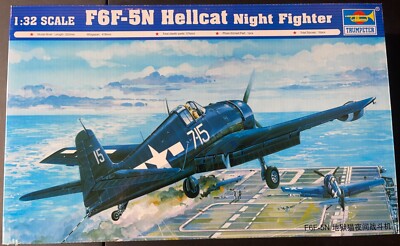 Trumpeter F6F-5N Hellcat Night Fighter 02259 1/32 NIB Model Kit  Sullys Hobbies