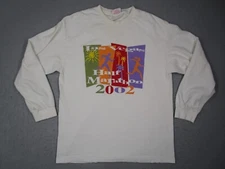 Vintage Las Vegas Marathon Shirt Men Large White Waltco 2002 Long Sleeve Graphic