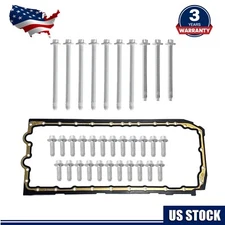 Engine Oil Pan Gasket w/ Engine Oil Pan Bolt Set For BMW 335i 435i 535i N55 N54