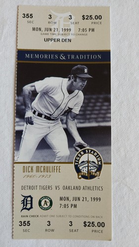 1999 Detroit Tigers - Full Ticket - Pick Your Game - Final Season Tiger Stadium - Picture 109 of 126