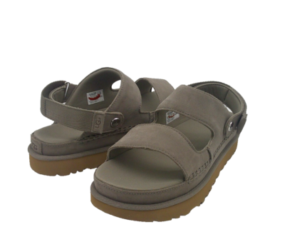 UGG GOLDENSTAR GLIDE WOMEN SANDAL SUEDE SMOKE PLUME US 11