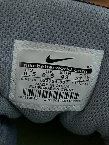 Nike Size 9.5 Zoom Air Structure 18 Running sneakers shoes Men Gray black neon - Picture 3 of 10