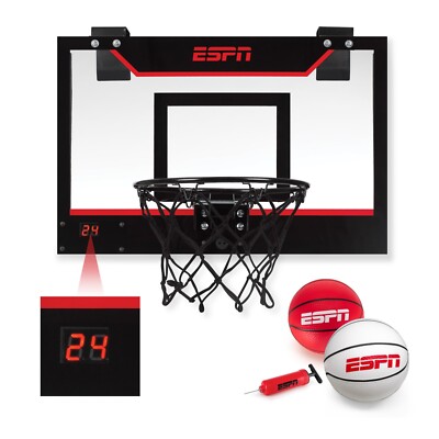 ESPN Over The Door Basketball Hoop with Electronic Scoreboard