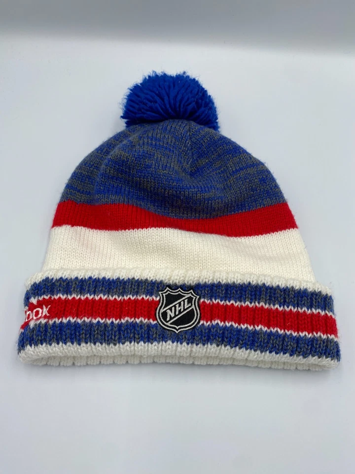 Reebok New York Rangers NHL Tejido Pom-Pom Gorro Invierno Sombrero Gorra Foto 2 de 3