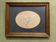 1979 Polly Neal Shell Print - Framed and Matted under Glass - 7" X 9" - RARE