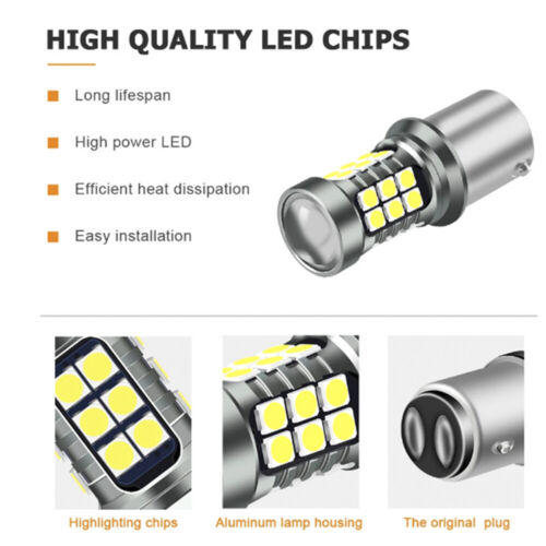2x White Strobe Flashing LED Bulb For Car Backup Reverse Light 912 921 T15 W16W - Picture 9 of 14