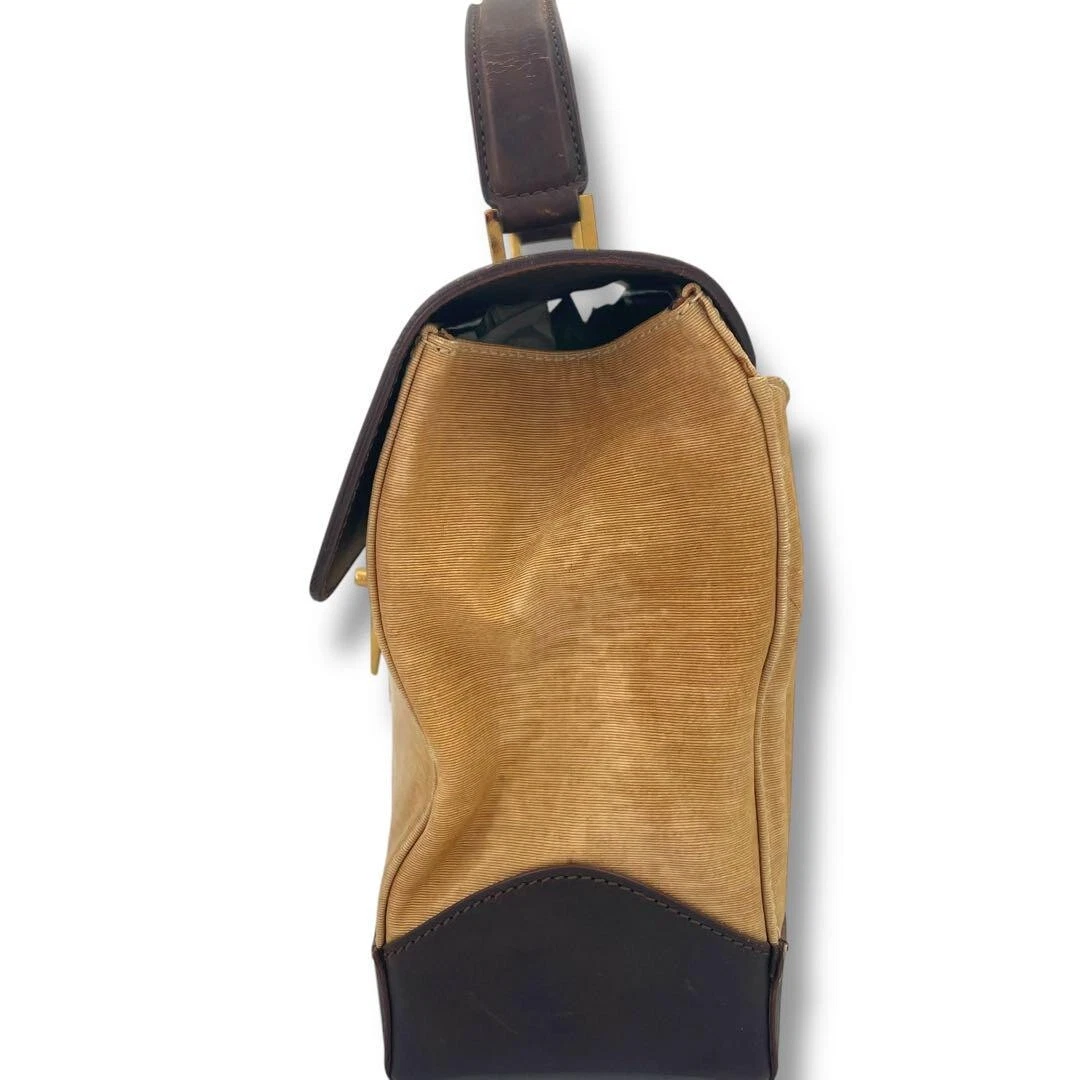 CELINE Borsa a mano donna borsa con patta girevole formale in pelle nylon