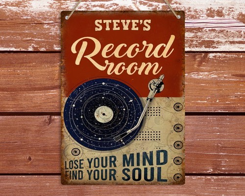 Letrero de metal retro personalizado para sala de grabación placa de pared nombre personalizado regalo - Imagen 12 de 16