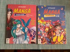 Manga Coloring and Drawing Books, Artmaker, Hinkler, Anime, 64 Pages, Japan, NEW