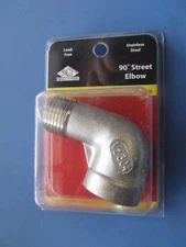 1/2" Street Elbow  #304 Stainless Steel 1/2" NPT Smith Cooper  #S3014SE  NEW