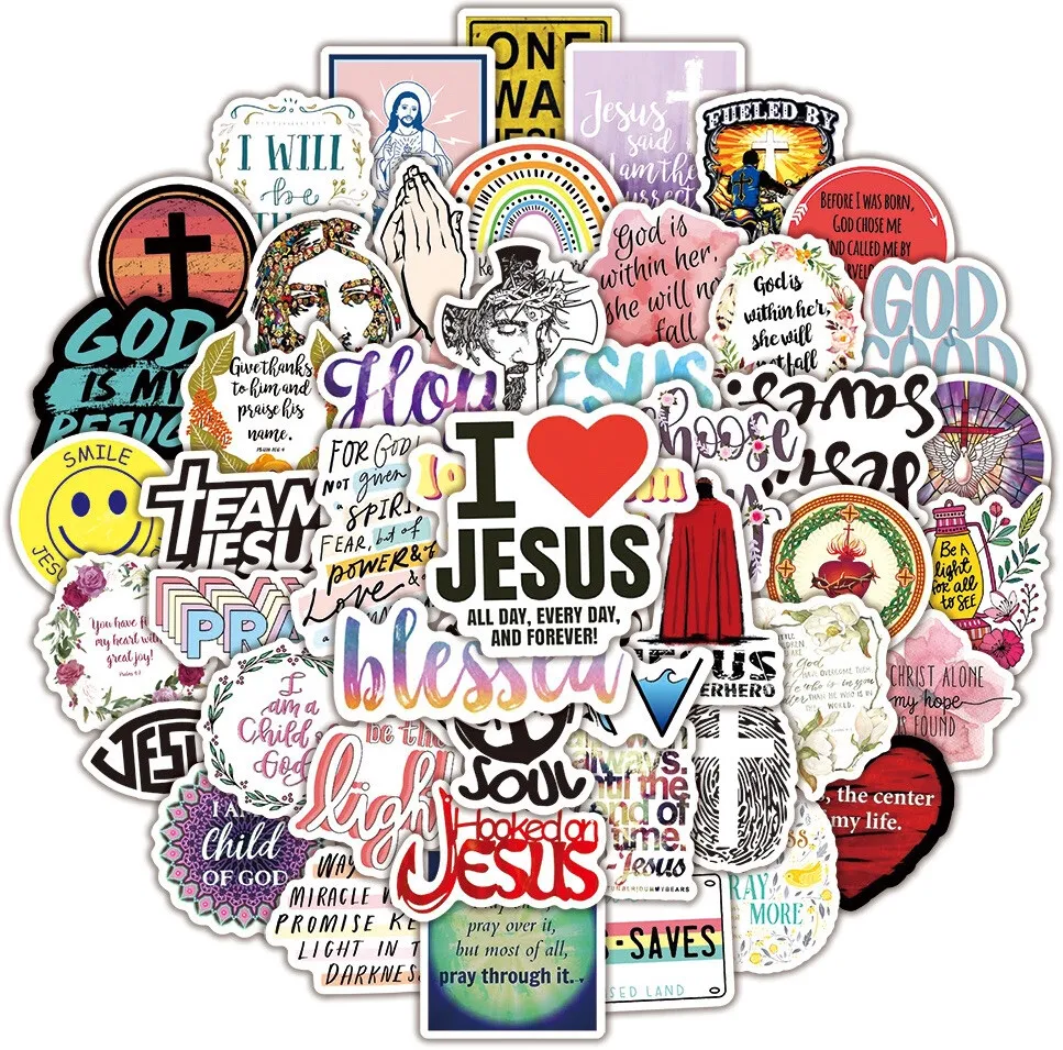 UK Seller Jesus Christian Stickers Decal Pack Laptop Car Luggage Skateboard  NEW