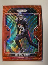 2021 Panini Prizm Football Deion Jones #/149 Red Wave ATL Falcons