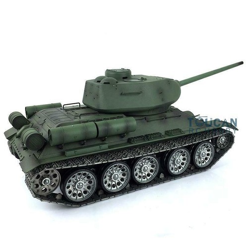 HL 1/16 7.0 sowjetischer T34-85 RC Panzer 3909 360° Metall Räder Fass Rücklauf - Bild 5 von 8