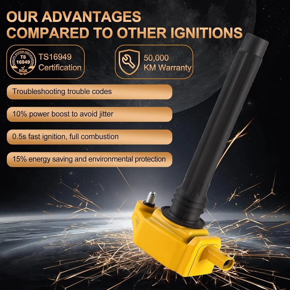 6 bobinas de encendido UF648 y 6 bujías para Dodge Charger 2011-2017 3,6 L V6 NUEVO Foto 3 de 4