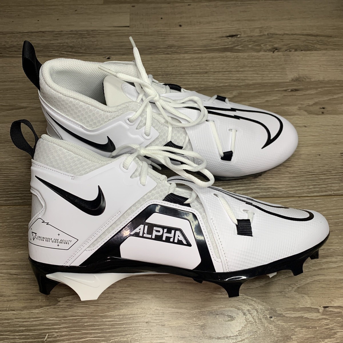Nike Alpha Menace Pro 3 Football Cleats Men’s Size 12 White Black CT6649-100 NEW 2_ce5d6b87-5f74-4152-b44d-  main image 3