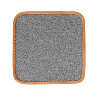 Tophome Cup Coasters Square 6 Piece/package Felt Genuine Leather Edge Gray Fo... on sale Tophome Cup Coasters Square 6 Piece/package Felt Genuine Leather Edge Gray Fo... on sale