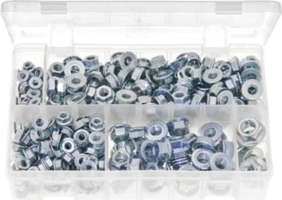 Verschiedene gezahnte Flanschmuttern - metrisch M5 6 8 10 12 mm - Menge 330 Stück - AB104N