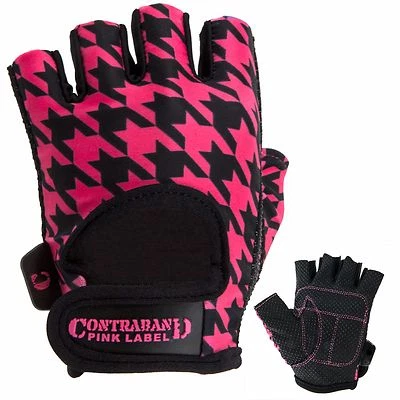 CLEARANCE 50% OFF!! Contraband Pink Label 5257 Houndstooth Lifting Gloves (PAIR)