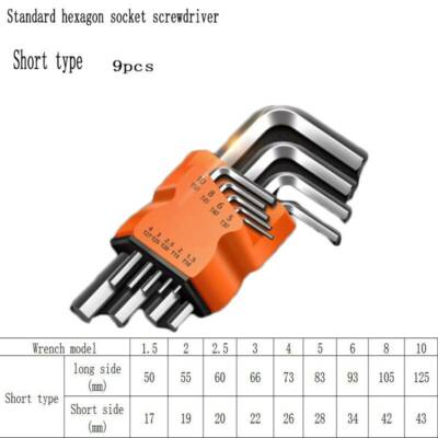 9pcs Hex Allen L Wrench Set Long Arm Ball End with New tool holder